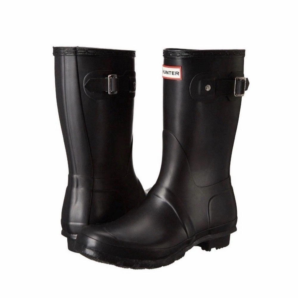 Hunter Original Short Rain Boot in Matte Black from 2010 | Size 9F/8M | EU 40/41